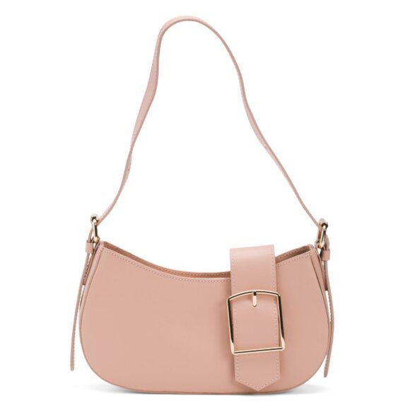 VIOLA CASTELLANI Lillah Made In Italy Leather Belt Buckle Shoulder Bag